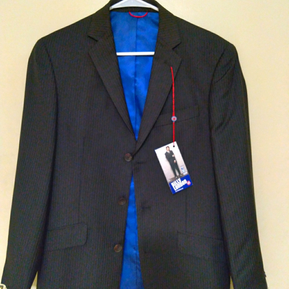 Men suit jacket blazer chest 36R black dark brown